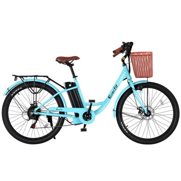 NNEDSZ 26" Electric Bike City Bicycle eBike e-Bike Commuter w/ Battery BL
