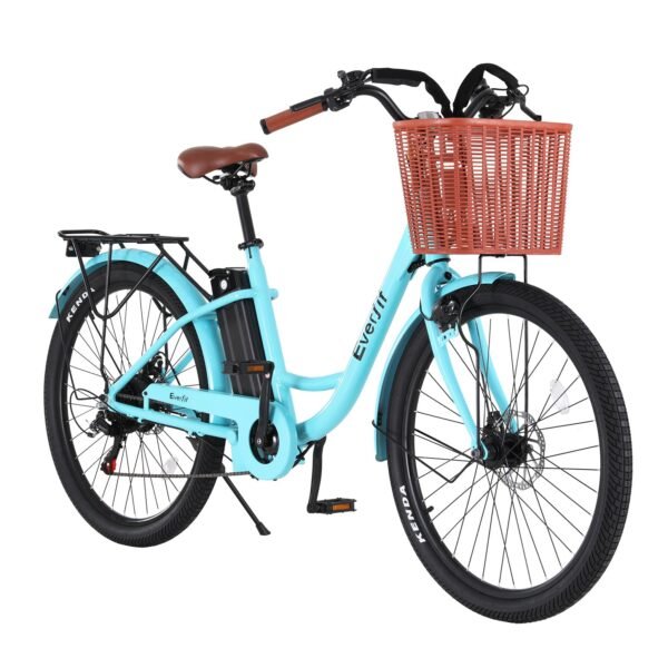 NNEDSZ 26" Electric Bike City Bicycle eBike e-Bike Commuter w/ Battery BL