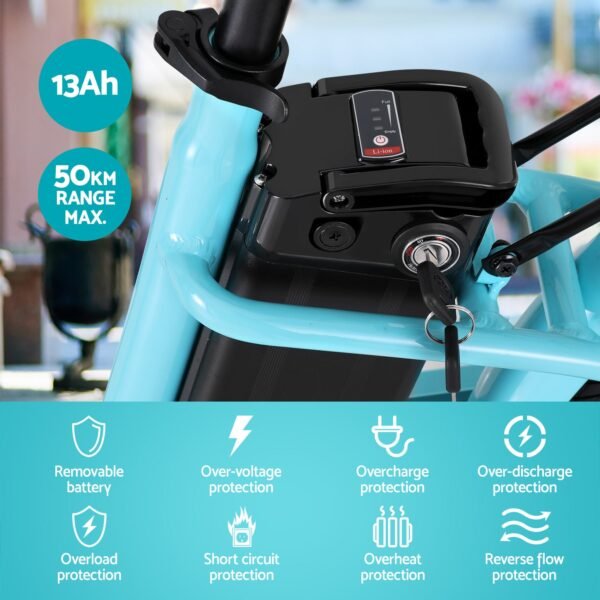 NNEDSZ 26" Electric Bike City Bicycle eBike e-Bike Commuter w/ Battery BL